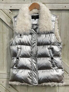 Linda Richards Silver Lamb Fur Vest